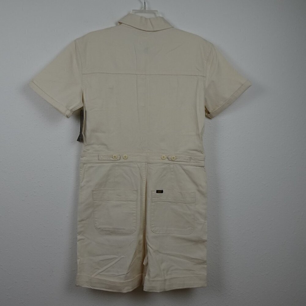 Lee Denim Romper Size S Beige Short Union Alls One Piece Jumpsuit - Picture 6 of 11